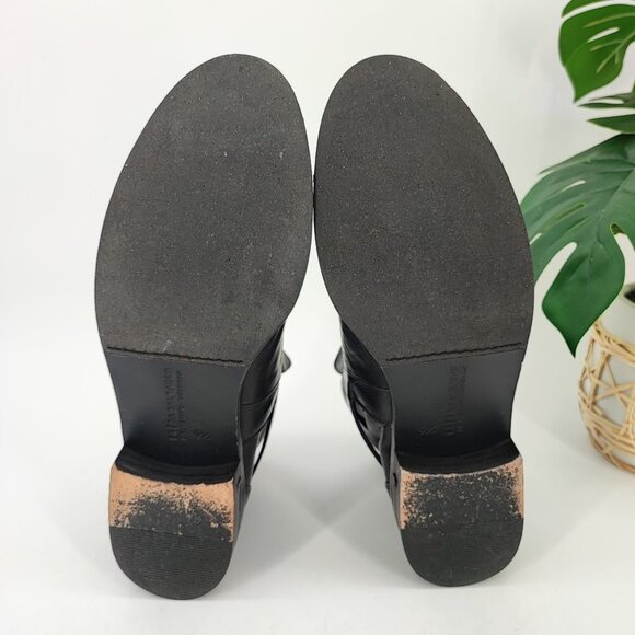 Freda Salvador Women's Black Leather Ankle Booties Size 9.5 - Picture 8 of 8